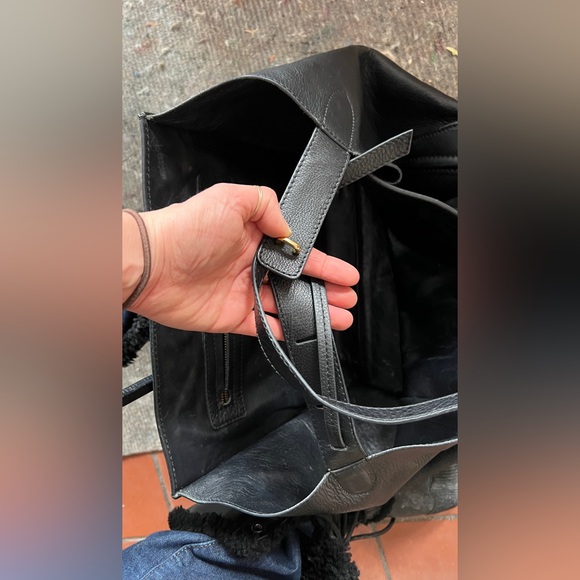 CELINE Black Pebbled Calfskin Leather Medium Phantom Luggage Tote Bag - Picture 8 of 8